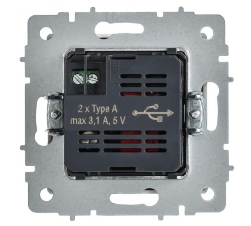 BRITE Розетка USB A+A 5В 3,1А РЮ10-1-БрАБ арктический белый   BR-U21-D31-K91  IEK