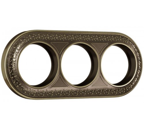 WL70-frame-03/ Электроустановочные изделия - Рамка на 3 поста (бронза)  a037199  Werkel