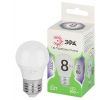 Лампа светодиодная  GREEN LINE LED P45-8W-865-E27 GL E27 8 Вт шар холодный свет  Б0067022  ЭРА