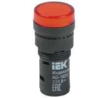 Лампа AD16DS(LED)матрица d16мм красный 230В AC   BLS10-ADDS-230-K04-16  IEK