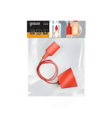 Светильник подвесной шнур под лампу Decor PL013 красный E27, 1 м, 1/40  PL013  Gauss