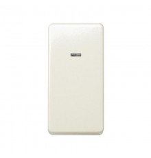 Simon 27 Выключатель двухполюсный с контрольной подсветкой, 16А 250В, узкий модуль, S27, слоновая кость  27134-61  Simon