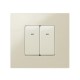 Переключатель (проходной) с индикатором узкий 10AX 250В цвета слоновая кость S27  27202-61  Simon