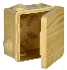 Коробка расп. КМ 80х80х50мм о/к IP54 7 вв. сосна  UKO31-080-080-050-K34-54  IEK