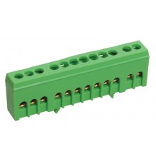 Шина PE земля в корпусном изоляторе на DIN-рейку ШНИ-6х9-12-К-З  YNN10-69-12KD-K06  IEK