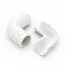 Соединитель угловой разборный белый d16 мм (5шт/700шт уп/кор)  PR13.02450  Промрукав