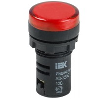 Лампа AD22DS(LED)матрица d22мм красный 12В AC/DC    BLS10-ADDS-012-K04  IEK