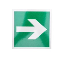 Табличка ПВХ эвакуационный знак "Направляющая стрелка" 200х200 мм  56-0030-2  REXANT
