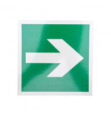 Табличка ПВХ эвакуационный знак "Направляющая стрелка" 200х200 мм  56-0030-2  REXANT