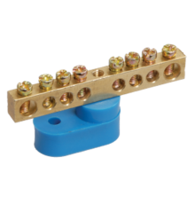 Шина PE "земля" на одном угловом изол ШНИ-6х9-18-У1-Ж   YNN10-69-18C1-K05  IEK 