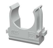 Крепеж-клипса для труб АБС-пластик д25 (10шт/500шт уп/кор)  PR.02625м  Промрукав