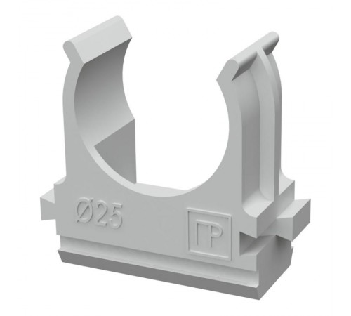 Крепеж-клипса для труб АБС-пластик д25 (10шт/500шт уп/кор)  PR.02625м  Промрукав
