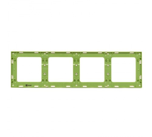 Стокгольм Рамка 4-местная белая с линией цвета зеленый PROxima  EAM-G-303-10  EKF