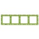 Стокгольм Рамка 4-местная белая с линией цвета зеленый PROxima  EAM-G-303-10  EKF