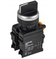 Переключатель 3 положения 2NC чёрный MASTER  MI-SW60-20X3-5-24-3-K02  IEK