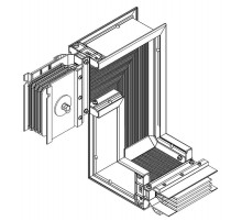 Секция Z вниз лев. 800А Cu 3L+N+PER IP55 тран. IEK  LB-0800C4-35-F-ZDL  IEK