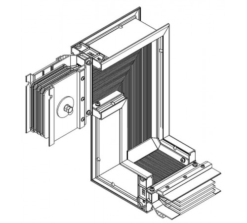 Секция Z вниз лев. 630А Al 3L+N+PER IP55 тран. IEK  LB-0630A4-35-F-ZDL  IEK