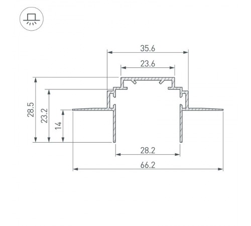 Профиль-держатель TEK-PLS-ZM-2000  026459  Arlight