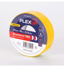 Изолента ПВХ 19мм- 20м желтая   STP15-19-06-20  PLEXUP
