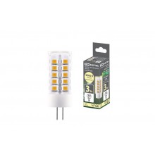 Лампа светодиодная G4-3 Вт-AC/DC 12 В-3000 К, SMD, 16x43 мм  SQ0340-0093  TDM