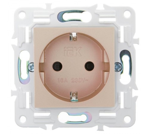 SKANDY Розетка с з/к/ш 16А б/к SK-R06Sa песочный  SK-R14-16-1-K98  IEK