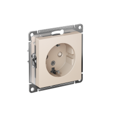 AtlasDesign Бежевый Розетка с заземлением со шторками, 16А, механизм  ATN000245  SE