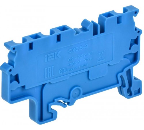 ARMAFIX Клемма пруж. CX2.5-3 BU 2,5мм2 3-конт. синяя  AF-CT40-00-3-K07-002  IEK