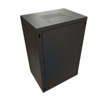 WR-TW-2266-GP-RAL9004 Шкаф настенный 19-дюймовый (19"), 22U, 1086x600х600мм, стекл. дв.,, (RAL 9004) (разобранный)  520259  WRLine