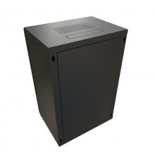 WR-TW-1866-GP-RAL9004 Шкаф настенный 19-дюймовый (19"), 18U, 908x600х600мм, стекл. дв.,, (RAL 9004) (разобранный)  520255  WRLine