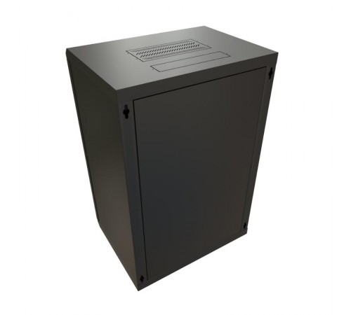 WR-TW-1866-GP-RAL9004 Шкаф настенный 19-дюймовый (19"), 18U, 908x600х600мм, стекл. дв.,, (RAL 9004) (разобранный)  520255  WRLine
