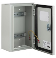 Щит учета металлический навесной ЩУ-МП (360х225х140) IP55 с окном и кронштейном  Б0032663  ЭРА