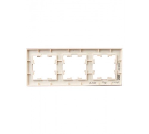 BRITE Рамка 3-ая РУ-3-2-БрП стекло персиковый матовый  BR-M32-G-31-K96  IEK