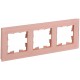 BRITE Рамка 3-ая РУ-3-2-БрП стекло персиковый матовый  BR-M32-G-31-K96  IEK