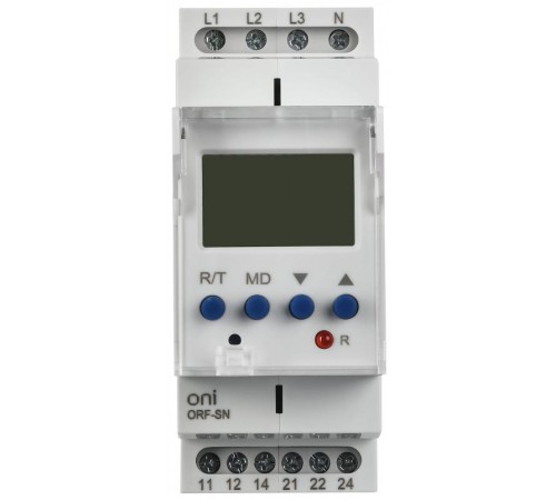 Реле фаз ORF-SN 3ф. 2 конт. 70-400В AC с контр. нейтр.  ORF-SN-070-400VAC  ONI