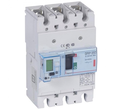 Автоматический выключатель DPX3 250 - эл. расцепитель - 36 кА - 400 В~ - 3П - 40 А  420332  Legrand