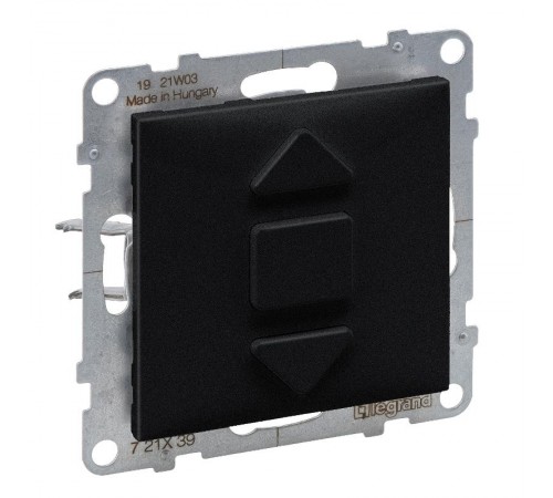 SUNO Переключатель для жалюзи и рольставней 6АХ 250В. Безвинтовые зажимы. Цвет "Антрацит"  721439  Legrand