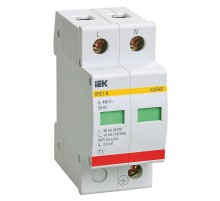 Ограничитель импульсного перенапряжения ОПС1-B 2Р In=30kA Un=400B Im=60kA  MOP20-2-B  IEK