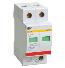 Ограничитель импульсного перенапряжения ОПС1-B 2Р In=30kA Un=400B Im=60kA  MOP20-2-B  IEK