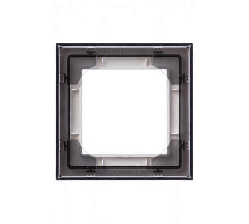 ABB Levit Белый / дымчатый чёрный Рамка 1-ая  3901H-A05010 62W  2CHH015010A6062  ABB