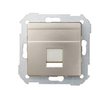 Simon 82 Адаптер со шторками на 1 коннектор UTP (RJ45), FTP (RJ45), RJ12, AMP, S82, S82N, шампань  82005-34  Simon