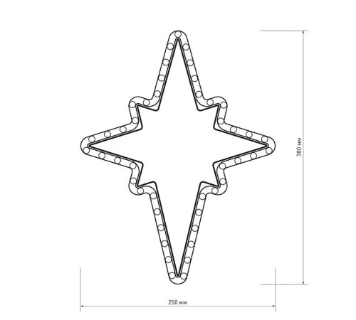 Фигура ARD-STAR-M3-380x250-36LED Warm (230V, 2.5W)  025314  Arlight