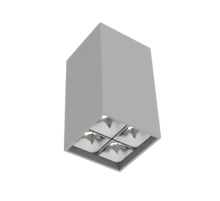 Светодиодный светильник DL-Box Reflect Multi 2x2 накладной 14 Вт 4000 К 80х80х150 мм RAL7045 серый муар DALI  V1-R0-70254-20D36-2001440  VARTON
