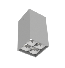 Светодиодный светильник DL-Box Reflect Multi 2x2 накладной 14 Вт 4000 К 80х80х150 мм RAL7045 серый муар DALI  V1-R0-70254-20D17-2001440  VARTON