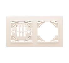 Рамка 2-местная горизонтальная бежевый Минск EKFERM-G-302-20EKF
