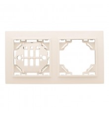 Рамка 2-местная горизонтальная бежевый Минск EKFERM-G-302-20EKF