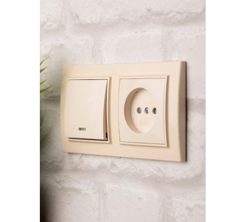 Рамка 2-местная горизонтальная бежевый Минск EKFERM-G-302-20EKF