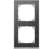 M-Pure D?cor 2-постовая рамка, сланец/цвет алюминия  MTN4020-3669  Schneider Electric