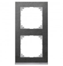 M-Pure D?cor 2-постовая рамка, сланец/цвет алюминия  MTN4020-3669  Schneider Electric
