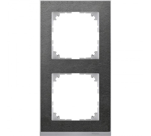 M-Pure D?cor 2-постовая рамка, сланец/цвет алюминия  MTN4020-3669  Schneider Electric