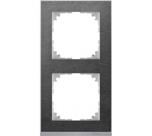 M-Pure D?cor 2-постовая рамка, сланец/цвет алюминия  MTN4020-3669  Schneider Electric